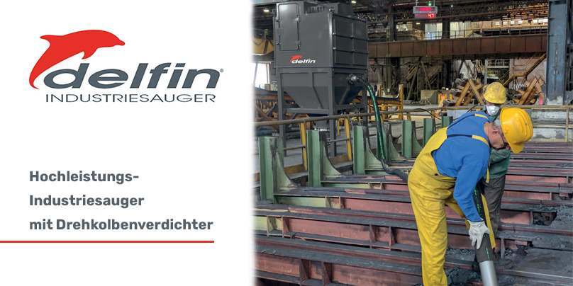 Hochleistungs-Industriesauger mit Drehkolbenverdichter - DHV Serie