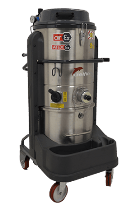 ASPIRATORE INDUSTRIALE AD ARIA COMPRESSA CERTIFICATO ATEX ZONA 1, 2, 21, 22 DM3 AIREX